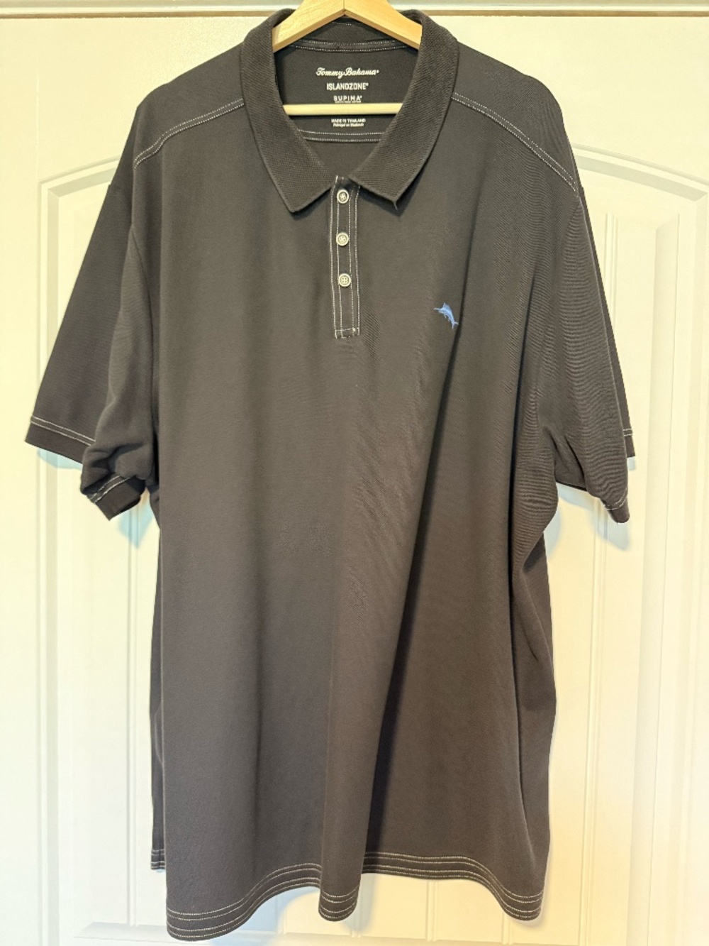 Tommy Bahama IslandZone Supima Polo Shirt – Men’s 2XLB Black Blue Marlin